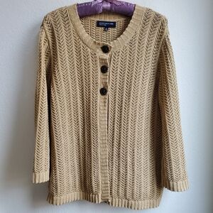 Cardigan Sweater, Medium, Camel Color